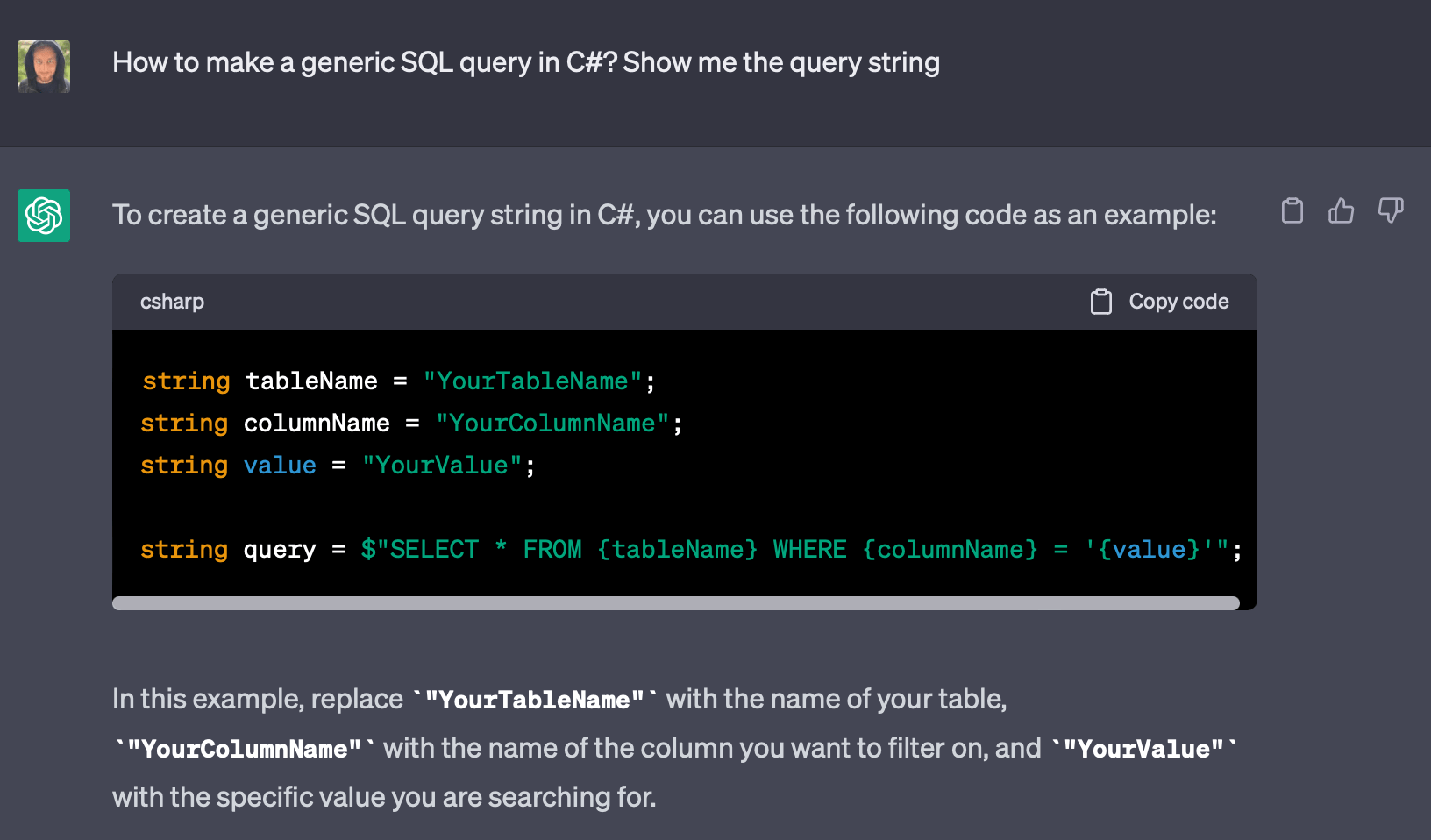 sqli generated by chatgpt